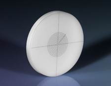 27mm Diameter, White Ivory Glass Concentric Circles Reticle Target, #58-771